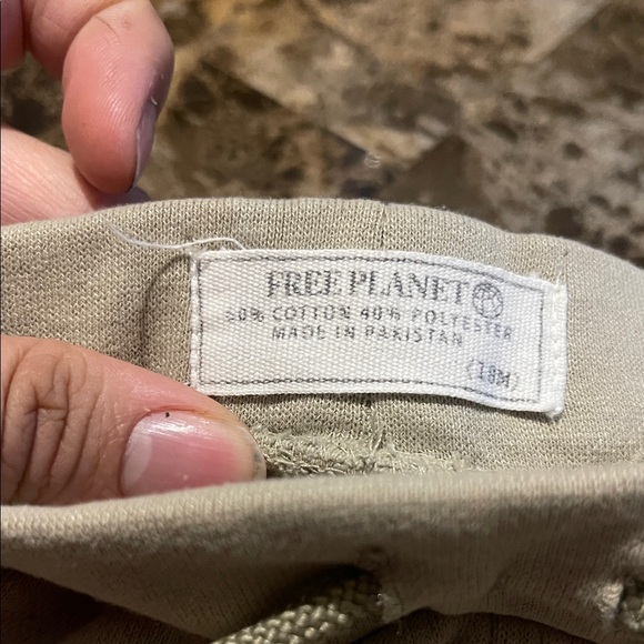 Free planet Cozy Kids Jogger Pants in Cream - Picture 3 of 3